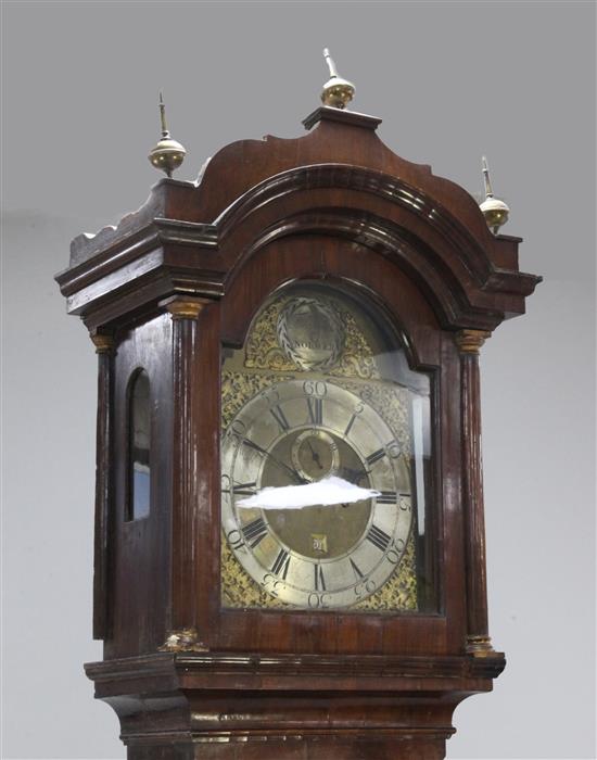 Thomas Smith, Norwich. A George III walnut eight day longcase clock, 7ft 9in.